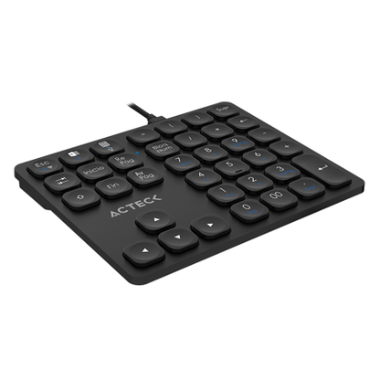 Teclado Numérico Acteck Multidispositivo Inspire Pad Pro TN480  / 2.4 MHz + 2 modos BT  Recargable / Advanced Negro