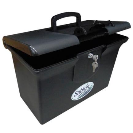 Archivero Portátil Azor Oficio Plástico C/Cerradura Color Negro