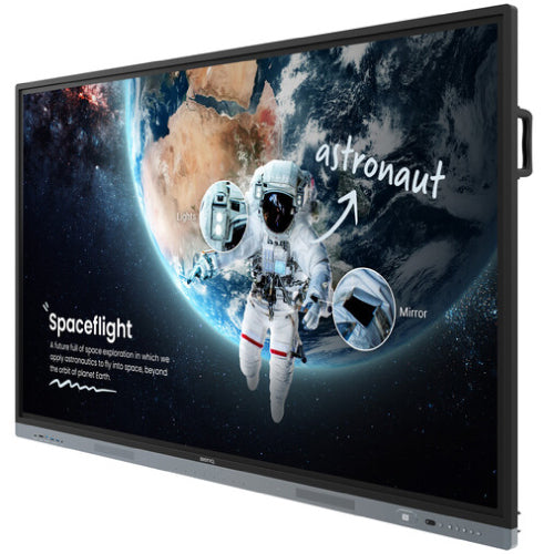 Pantalla BenQ 75" RM7504 Interactiva IR Anti-Germenes 4K UHD 3840x2160 50 Puntos Touch Android 13