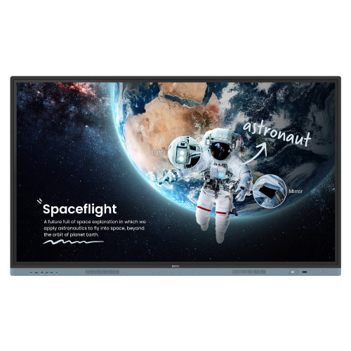 Pantalla BenQ 75" RM7504 Interactiva IR Anti-Germenes 4K UHD 3840x2160 50 Puntos Touch Android 13