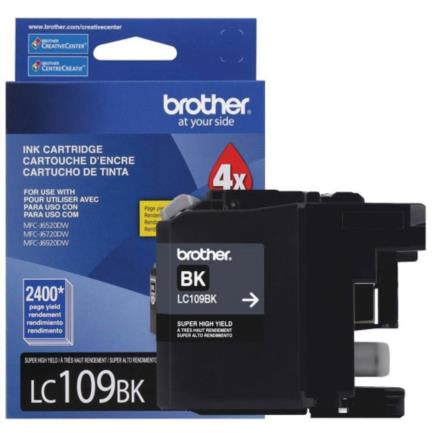 Tinta Brother LC109BK Rendimiento 2400 Páginas Color Negro
