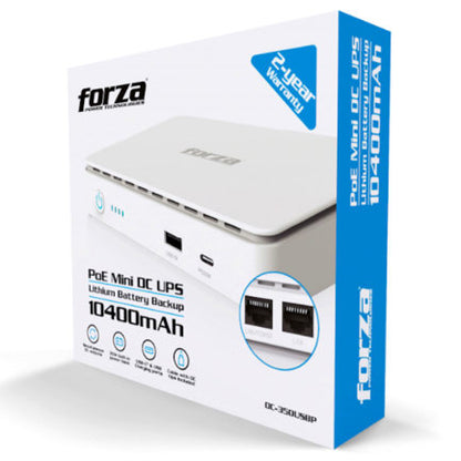 Forza DC-350USBP UPS DC Battery Bank 35W PoE 5/9/12/15/24VDC USB-C
