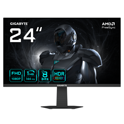 Monitor Gamer Gigabyte 23.8 LED 1920x1080 Full HD FreeSync 144Hz HDMI/DisplayPort Negro