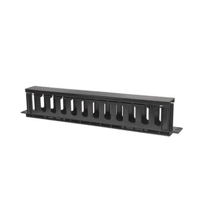 Organizador Intellinet Cables 19" 1U Horizontal Plástico Color Negro