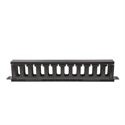 Organizador Intellinet Cables 19" 1U Horizontal Plástico Color Negro