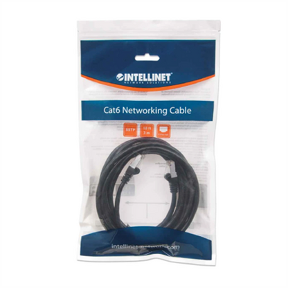 Cable Intellinet Red Cat6a S/FTP RJ45 50 Micras 3m Color Negro