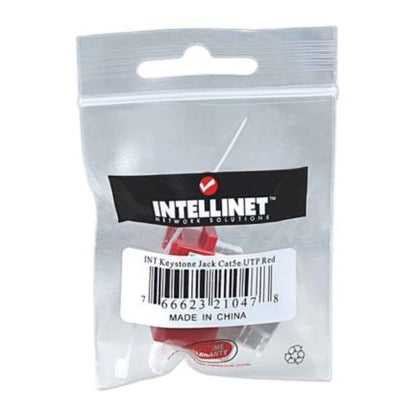 Jack Intellinet Keystone de Impacto RJ45 Cat5e Color Rojo