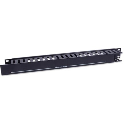 Organizador Intellinet Cables 19" 1U Horizontal Metalico Color Negro