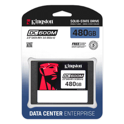 Unidad de Estado Sólido SSD Kingston 480 GB DC600M SATA Enterprise 2.5" Uso Mixto
