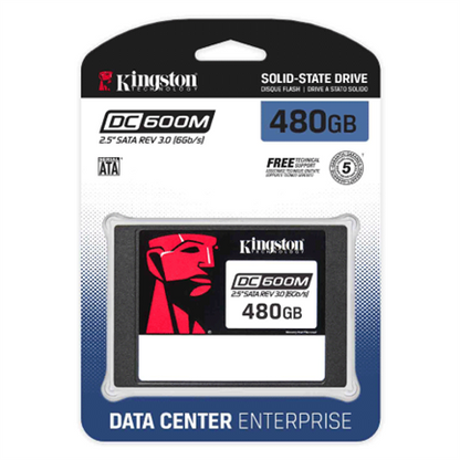 Unidad de Estado Sólido SSD Kingston 480 GB DC600M SATA Enterprise 2.5" Uso Mixto
