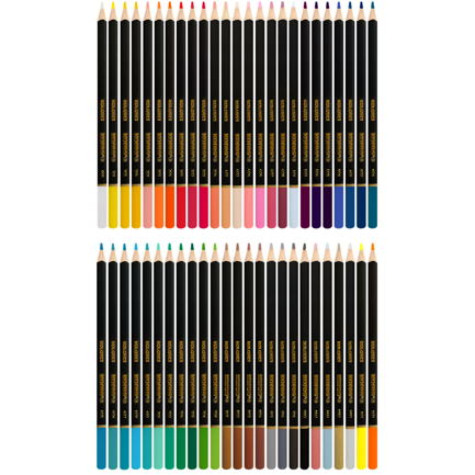 Colores de madera semi profesionales Kores estuche metal c/50 piezas