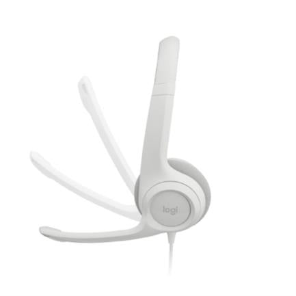 Audífonos Logitech USB H390 para Computadora con Audio Dígital Mejorado Control en Cable Color Blanco Crudo