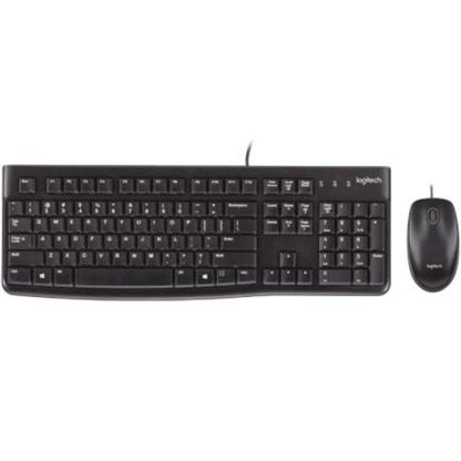 Teclado y Mouse Logitech MK120 Alámbrico USB Color Negro