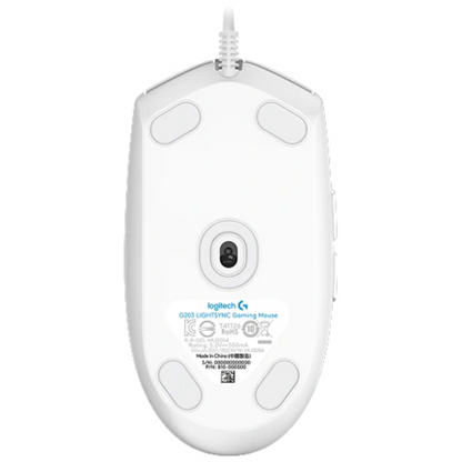 Mouse Logitech G203 Lightsync Gaming 8000 dpi RGB Color Blanco