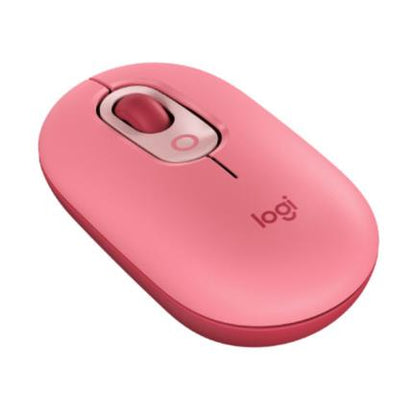 Mouse Logitech Pop Inalámbrico Emoji Personalizable Color Rosa Coral