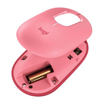 Mouse Logitech Pop Inalámbrico Emoji Personalizable Color Rosa Coral