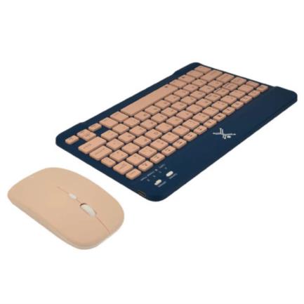 KIT TECLADO Y MOUSE PERFECT CHOICE COMPACTO BLUETOOTH 2 EN 1 GENOVA - AZUL