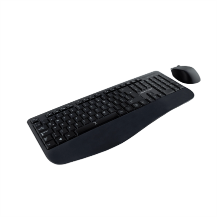 Kit Teclado y Mouse Perfect Choice Inalámbrico Ergonómico Color Negro