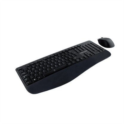 Kit Teclado y Mouse Perfect Choice Inalámbrico Ergonómico Color Negro