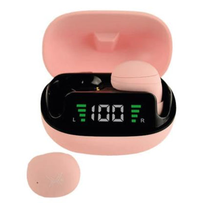 Audífonos Inalámbricos Perfect Choice TWS Mini Tiny Beats con Indicador de Carga Color Rosa