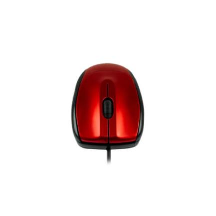 Mouse Easy Line Óptico Alámbrico USB 1200dpi Color Rojo