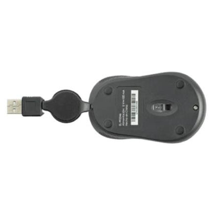 Mini Mouse Easy Line Óptico Retráctil Alámbrico 1000dpi Color Negro