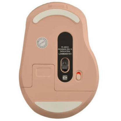 Mouse Perfect Choice Clix Inalámbrico Batería Recargable 6 Botones hasta 1600 DPI Color Caqui