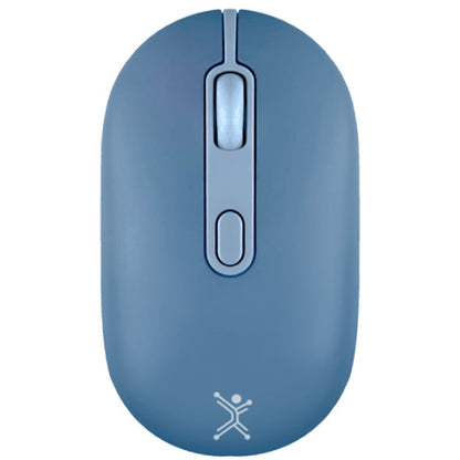 MOUSE RECARGABLE PERFECT CHOICE 2.4GHZ+BT CLIC SILENCIOSO COLORI - AZUL