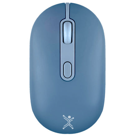 MOUSE RECARGABLE PERFECT CHOICE 2.4GHZ+BT CLIC SILENCIOSO COLORI - AZUL