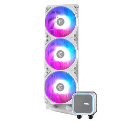 Enfriamiento Liquido MSI MAG CORELIQUID A13 360 para CPU 3x 120mm hasta 2000RPM Blanco