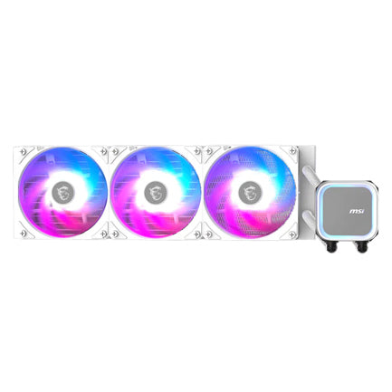 Enfriamiento Liquido MSI MAG CORELIQUID A13 360 para CPU 3x 120mm hasta 2000RPM Blanco