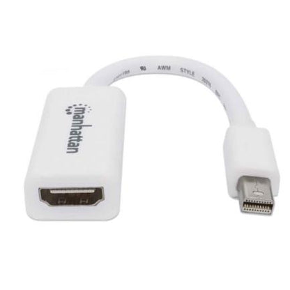 Adaptador Manhattan Pasivo Mini DisplayPort a HDMI-H Color Blanco