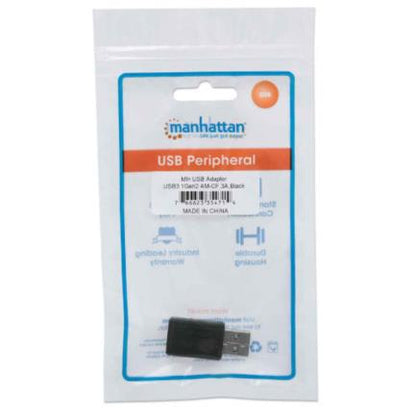 Adaptador Manhattan USB-A a USB-C Súper Velocidad Color Negro