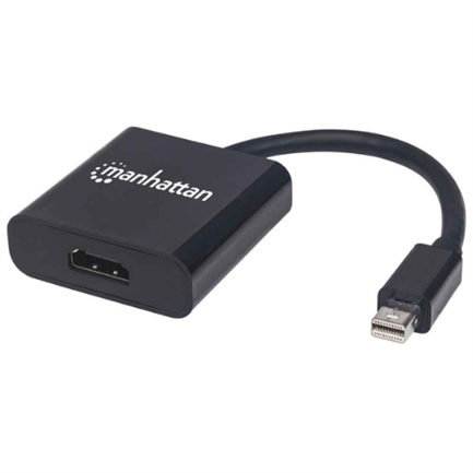 Adaptador Manhattan Activo Mini DisplayPort-M a HDMI-H 4K a 60Hz Color Negro