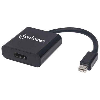 Adaptador Manhattan Activo Mini DisplayPort-M a HDMI-H 4K a 60Hz Color Negro