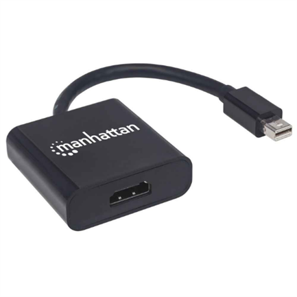 Adaptador Manhattan Activo Mini DisplayPort-M a HDMI-H 4K a 60Hz Color Negro