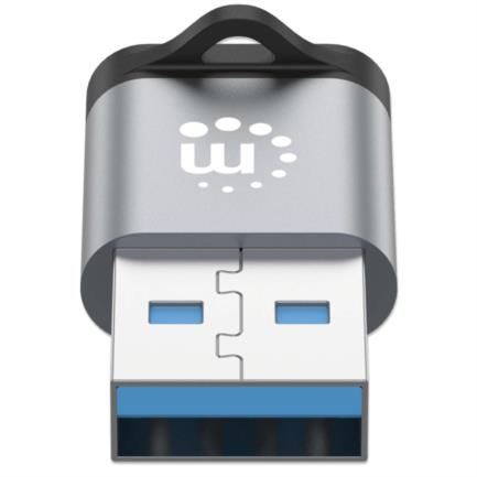 Adaptador USB-C V3.2 Gen1 AM-CH 5Gbps 3A Aluminio Gris Espacial/Negro