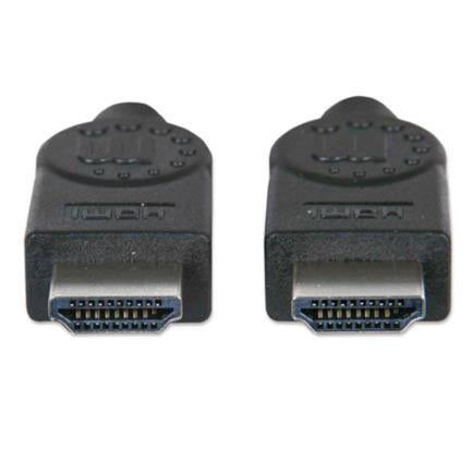 Cable Manhattan HDMI M-M Alta Velocidad Blindado 1m Color Negro