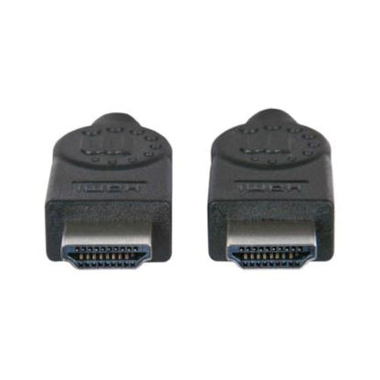 Cable Manhattan HDMI 1.4 M-M Alta Velocidad Canal Ethernet Blindado 2m Color Negro