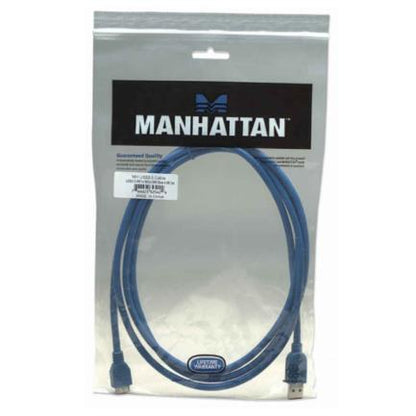 Cable Manhattan USB Micro-B Súper Velocidad 3.2 Gen1 2m Color Azul
