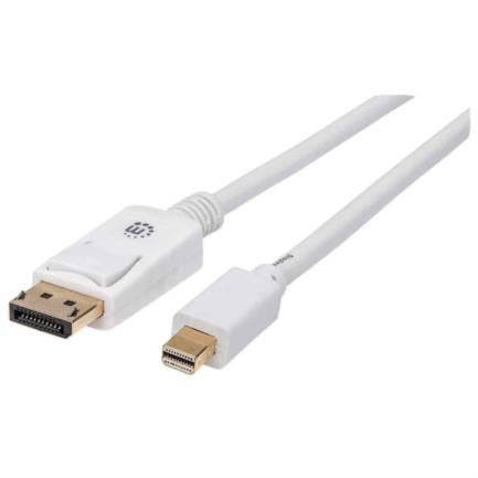 Cable Manhattan Mini DisplayPort M-M para Monitor 2m Color Blanco