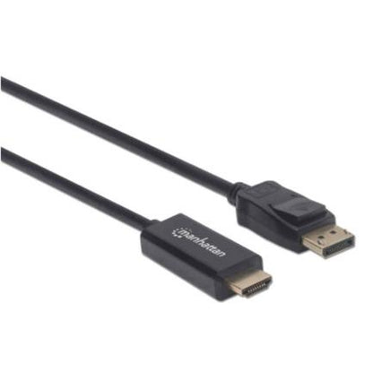 Cable Manhattan Displayport-M a HDMI-M 4K 1.8m Color Negro
