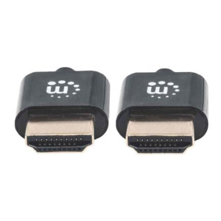 Cable Manhattan HDMI M-M Ultra Delgado Alta Velocidad con Ethernet 1.8m Color Negro
