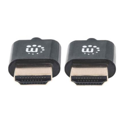 Cable Manhattan HDMI M-M Ultra Delgado Alta Velocidad con Ethernet 1.8m Color Negro