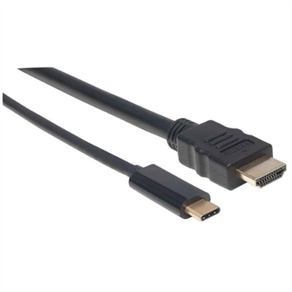 Cable Manhattan Adaptador USB-C a HDMI 4K Salida 1m Color Negro