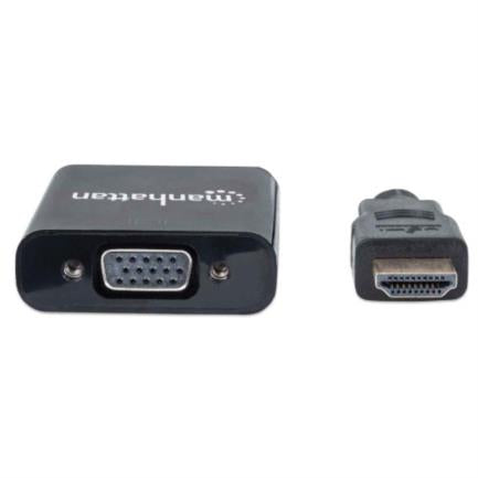 Convertidor Video Manhattan HDMI a VGA Color Negro