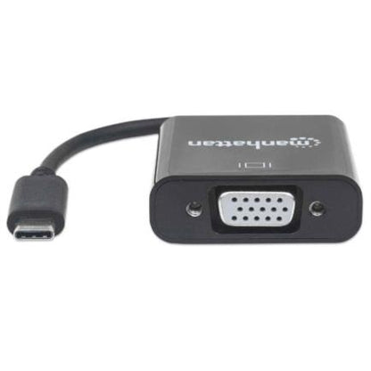 Convertidor Manhattan Video USB-C 3.1 a VGA-H Color Negro