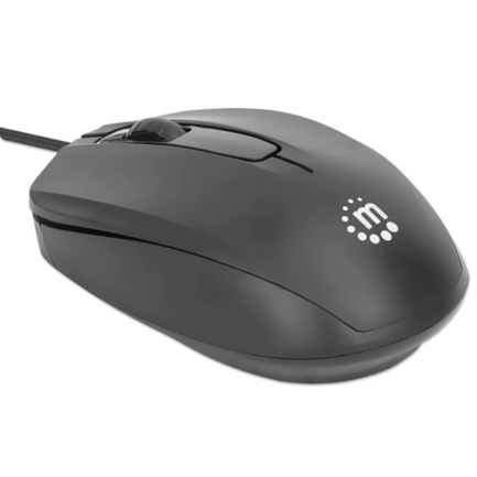 Mouse óptico Manhattan estándar USB color negro