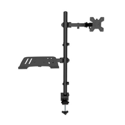 Soporte Monitor Manhattan Escritorio para 13" a 32"/Laptop 10" a 17" Hasta 8 Kg Altura Ajustable