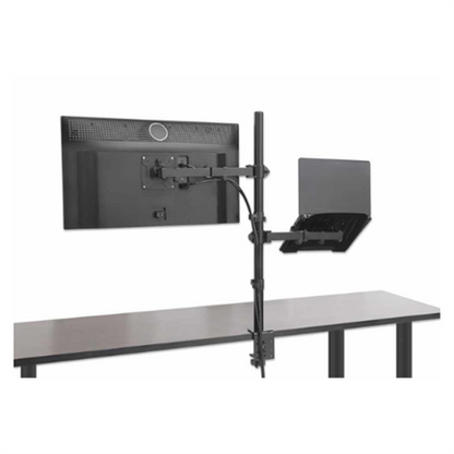 Soporte Monitor Manhattan Escritorio para 13" a 32"/Laptop 10" a 17" Hasta 8 Kg Altura Ajustable